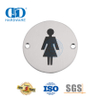 Badezimmer-Schilder, Symbol, Edelstahl, Waschraum, weibliches Schild, Badezimmer-WC-Türschild, DDSP002