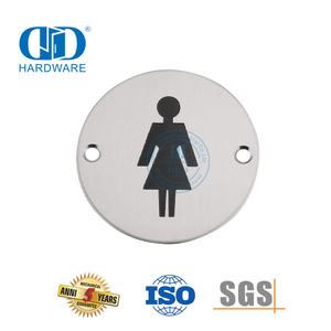 Badezimmer-Schilder, Symbol, Edelstahl, Waschraum, weibliches Schild, Badezimmer-WC-Türschild, DDSP002