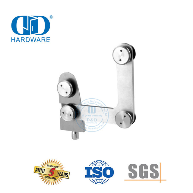 Edelstahl-Glasmontage-Glasverbinder, passend für Seitenwand, Piovt-Glas-Hardware-DDGP010