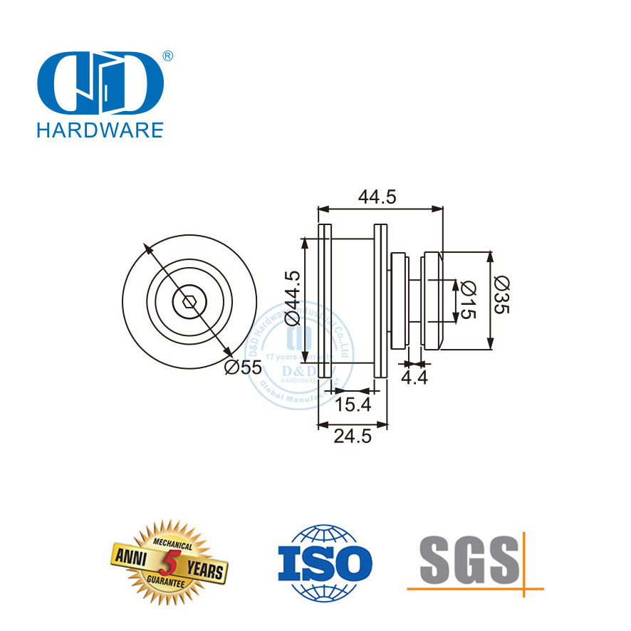 Edelstahl-Schiebetürbeschläge, Glasrad-Schiebetürbeschläge-DDSL001-2