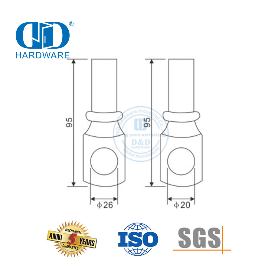Edelstahl-Glas-Hardware, rahmenloses Glas-Badezimmer-Zubehör, Glas-Zubehör-Set für Schiebetür-DDGS122