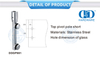 Edelstahl-Top-Pivot-Stange, kurze Glastürsysteme, Glasbeschläge, Glastür-Pivot-DDGP001