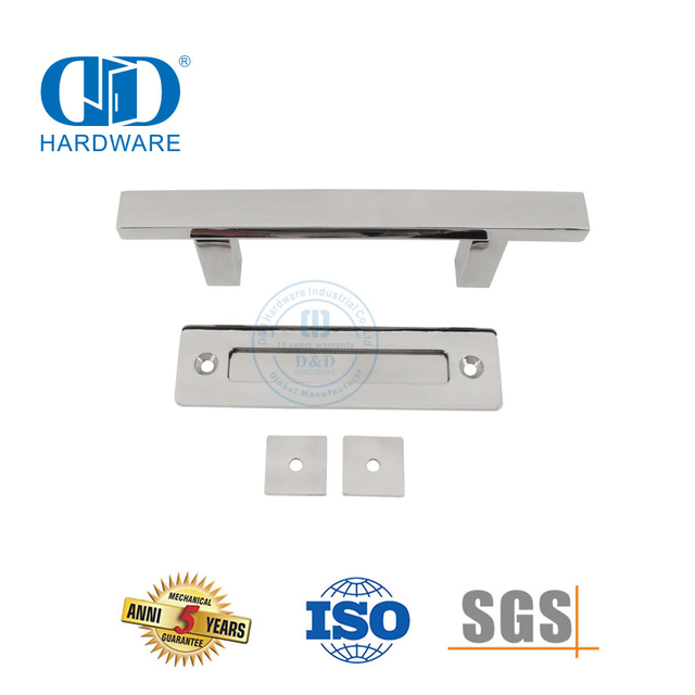 Edelstahl-Haushalts-Wäscherei-Schiebetürbeschläge PSS-Finish Scheunentorgriff-Set-DDBD103 PSS