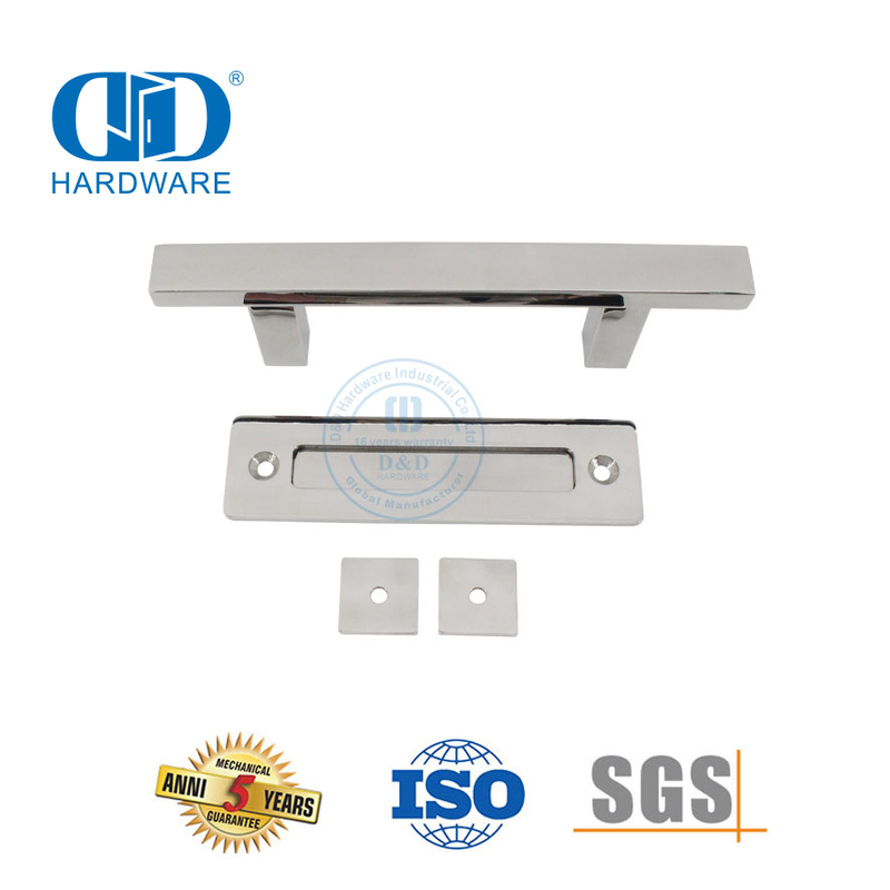 Edelstahl-Haushalts-Wäscherei-Schiebetürbeschläge PSS-Finish Scheunentorgriff-Set-DDBD103 PSS
