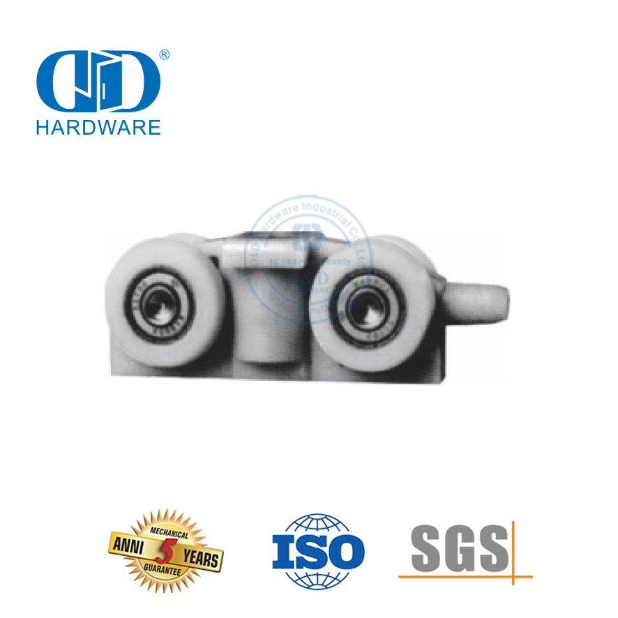 Rahmenlose Glastürbeschläge aus Edelstahl, Türrollenrolle, Glasbeschläge, Möbelzubehör für Badezimmer-DDGS154