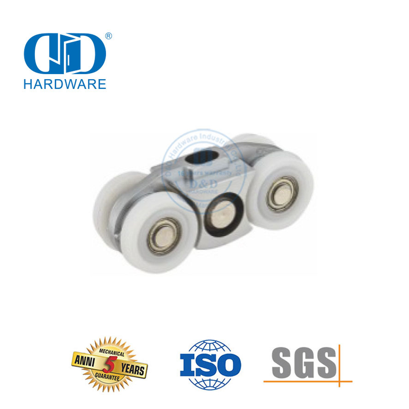 Langlebiges Edelstahl-Schiebetür-Hängerollenrad, Glaszubehör-Set, Türbeschlag für Badezimmer, DDGS151