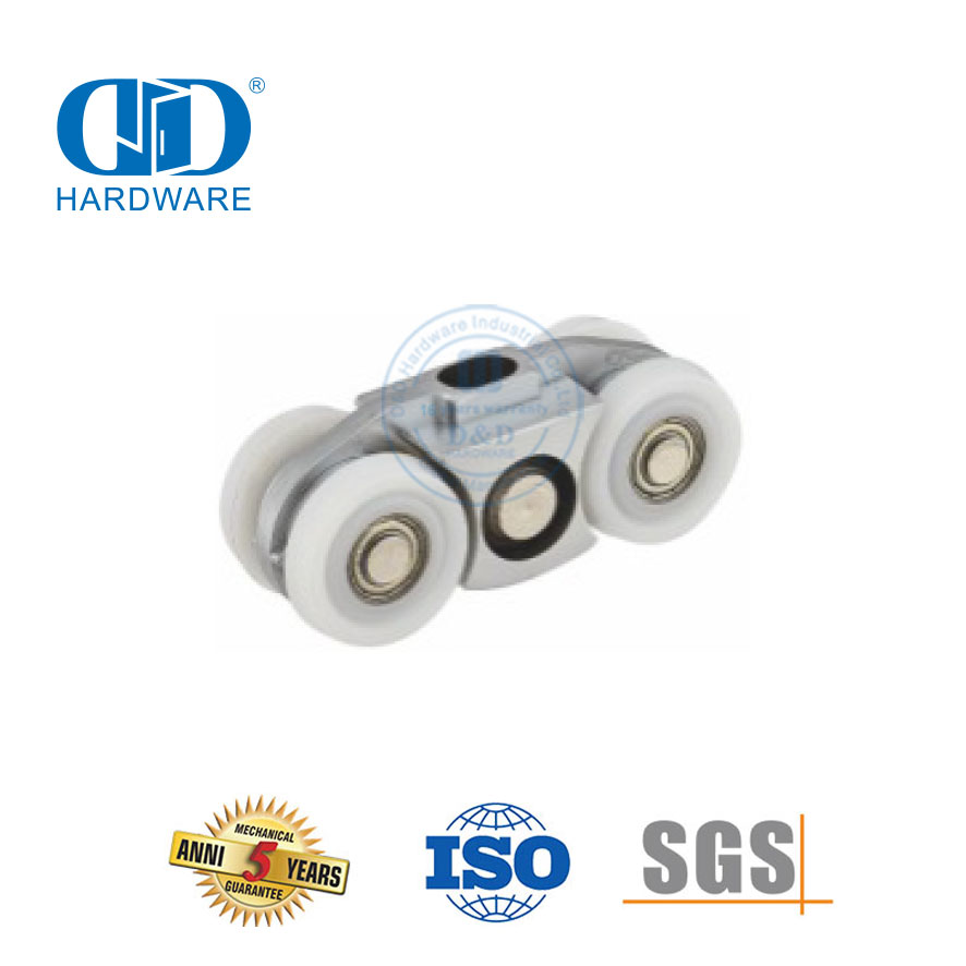 Hardware-Lieferant Edelstahl-Hängerad Duschtürrolle Glasbeschläge für Badezimmer-DDGS155