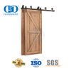 Edelstahl-versteckte Schiene, verdeckte, mattschwarze Holz-Schiebetür-Rollenset, Hardware-DDBD022