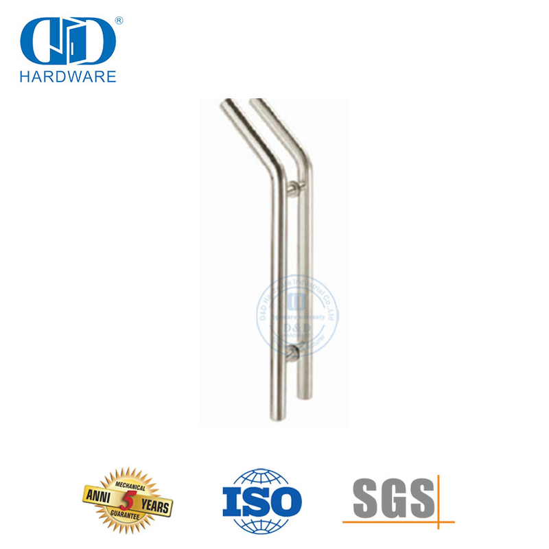 Badezimmer-Hardware-Zubehör, Edelstahlrohr-Paar-Zuggriff für Glastür-DDPH009