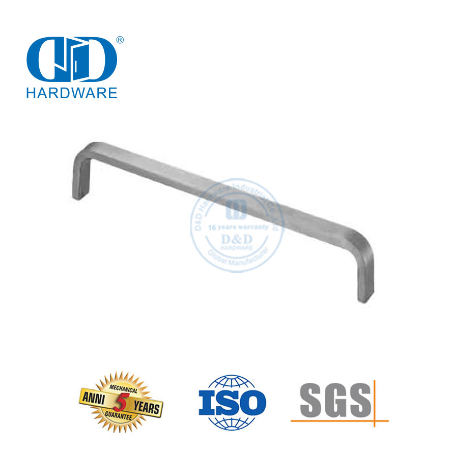Türgriff-Pull-and-Flush-Hardware-Set, schwarz pulverbeschichtet, großer rustikaler Metall-Türgriff-DDFH024
