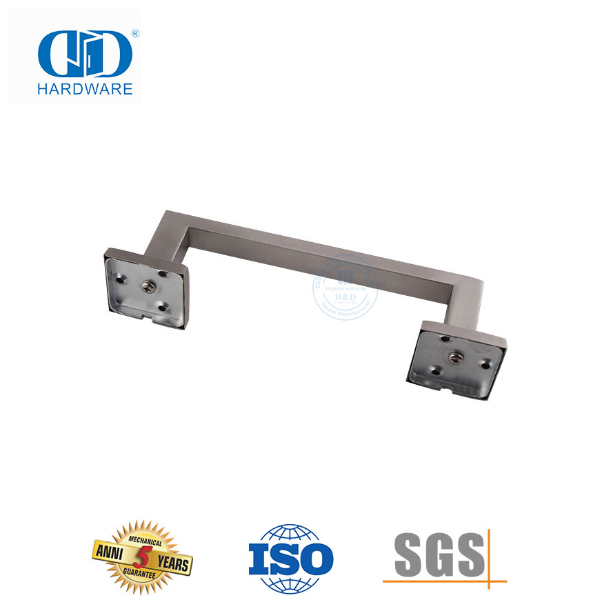 Quadratischer, einseitiger Druckgriff aus satiniertem Edelstahl für gewerbliche Glas- und Metalltüren – DDPH035