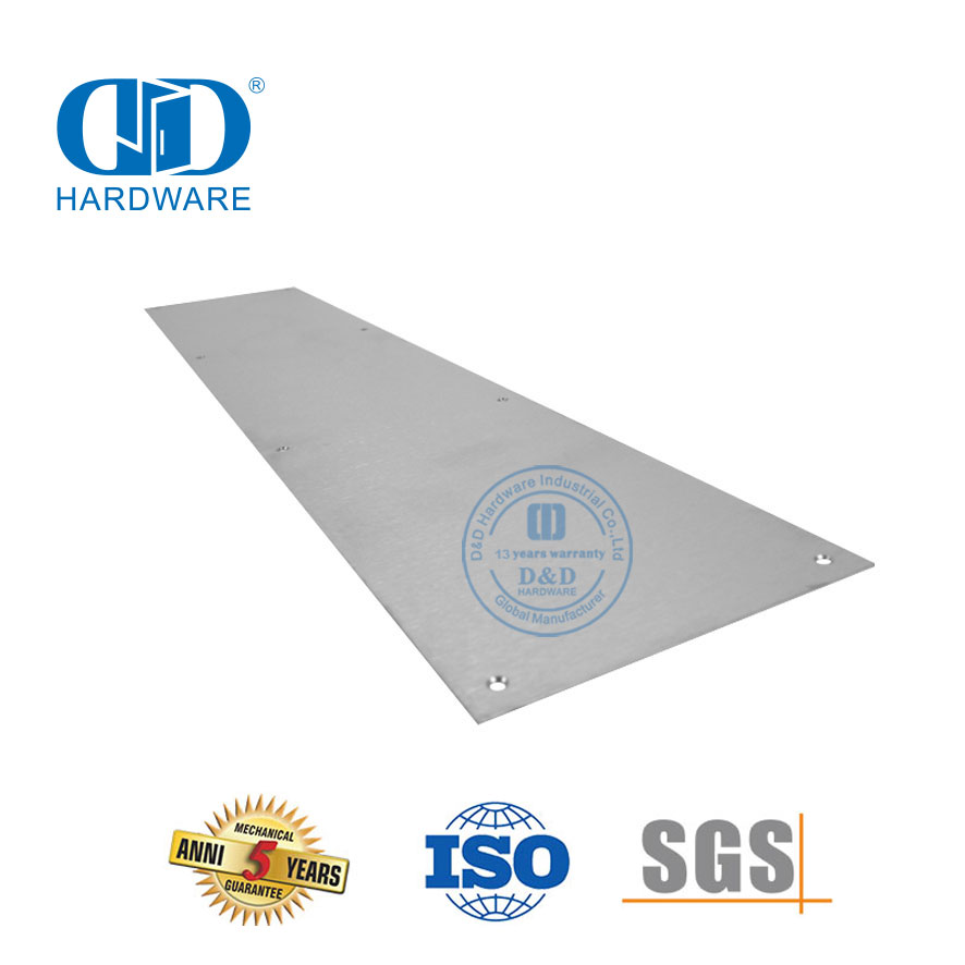 Hochwertiger Edelstahl, verschiedene Verwendungspositionen, schützende Unterseite, Innen- und Außentür-Kickplatte-DDKP001