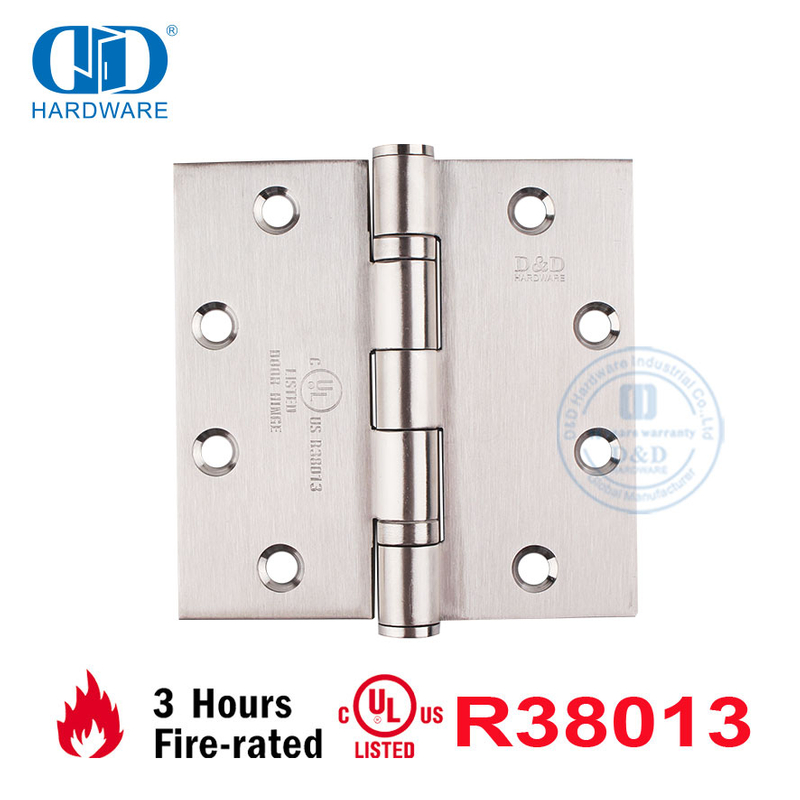 Möbelbeschläge Amerikanischer Edelstahl UL-Zertifikat Feuerfestes Einsteckfenster Krankenhaus Regierungstürscharnier-DDSS002-FR-4,5X4,5X3,4mm
