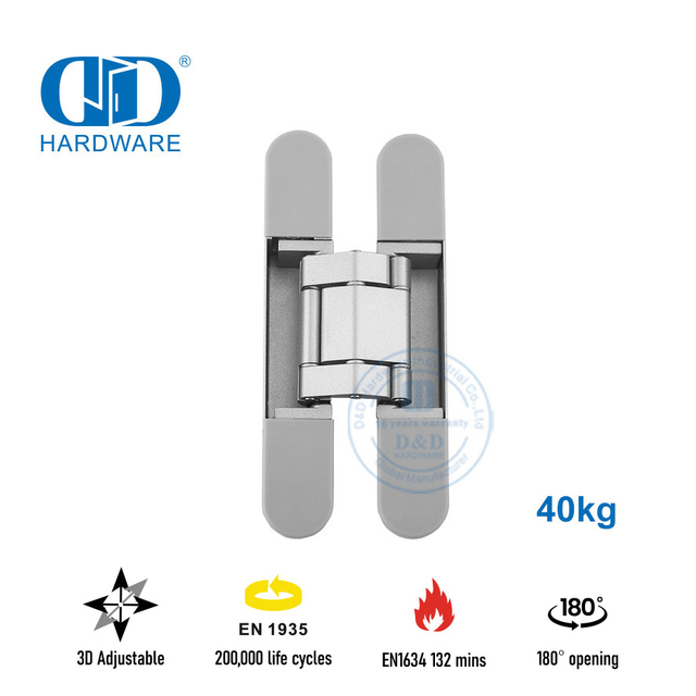 Unsichtbares 3D-Türscharnier mit EN1935-Brandschutz für Bürogebäude-DDCH008-G40