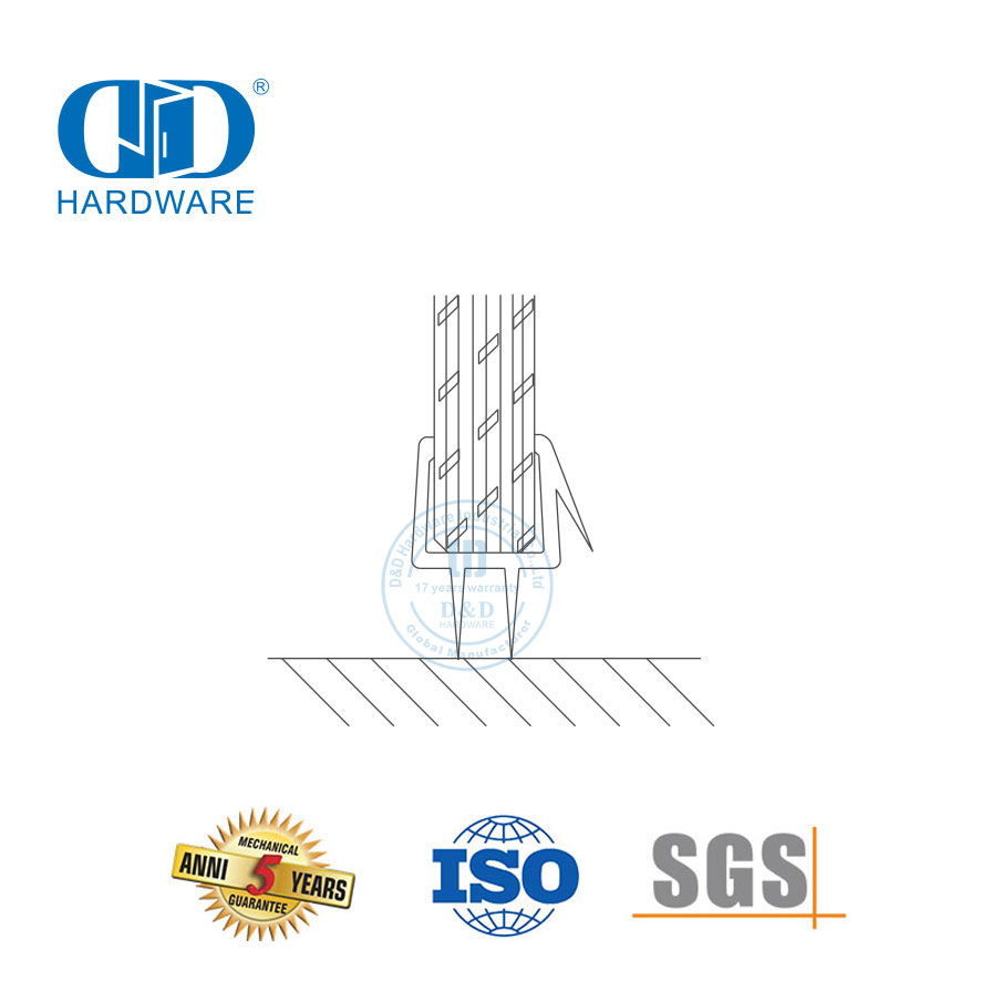 Hochwertige Glasbeschläge, PVC-Glastür-Dichtungsdichtung, Silikonkautschuk-Dichtungsstreifen, Duschdichtungsstreifen-DDWS005
