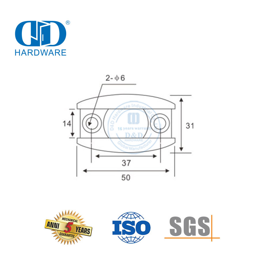 Fission Check Dampers Edelstahl-Schiebetürbeschläge Glasbeschläge Möbelzubehör für Badezimmer-DDGS127