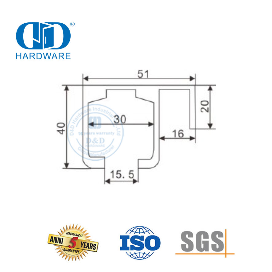 Edelstahl-Glas-Trennwand, Badezimmer-Zubehör, Schiebetür-Hardware für Toilette, Toilette-DDGS146