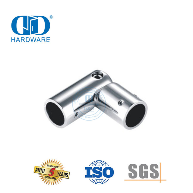 Edelstahl-Glastür-Zubehör, Plattenhalterung, Verbindungsstück, Rohrstangen-Halterung, Verbindungsstück für Leitplanken-Treppenhaus-DDSC028