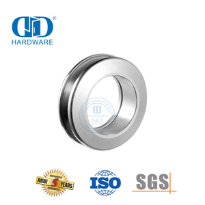 Aluminium-Rundknopf, Edelstahl-Glasschiebetür-Hardware, Durchgangsloch-Türgriff-DDSK017