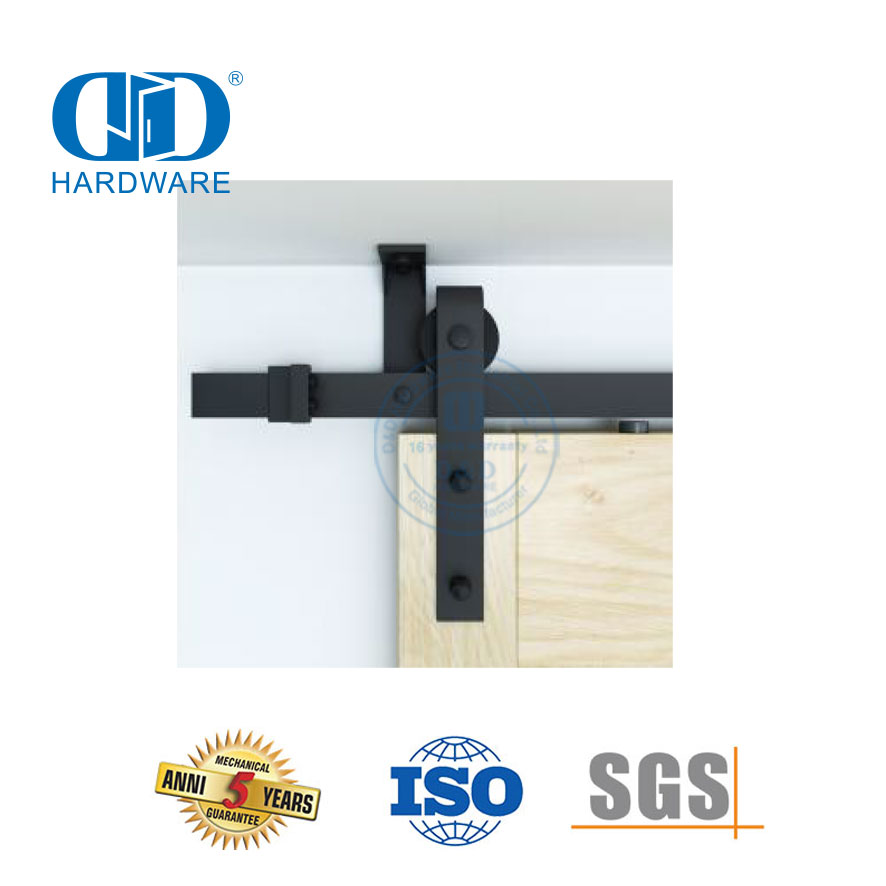 Edelstahl-Türbeschläge Schienenset Scheunenholztürbeschläge Doppelfaltbare Scheunentorbeschläge-DDBD007