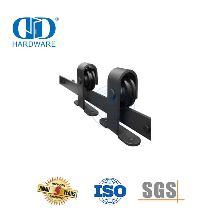 Hochleistungs-Scheunentorbeschläge aus Edelstahl, Schienensatz für zweifaltbare Scheunentorbeschläge, DDBD005