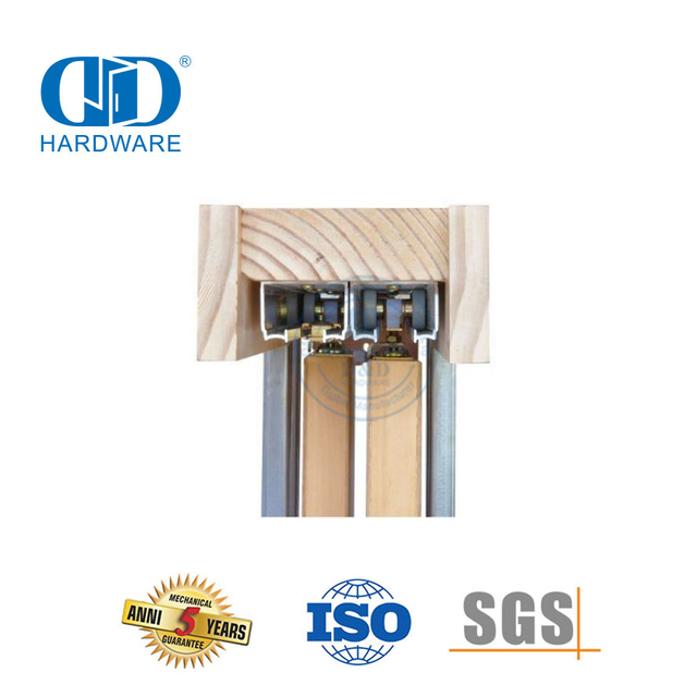 Edelstahl-Hardware-Set, Schienen-Set, Scheunenholz-Türbeschläge, abschließbare Taschentürrahmen-Hardware-DDBD060