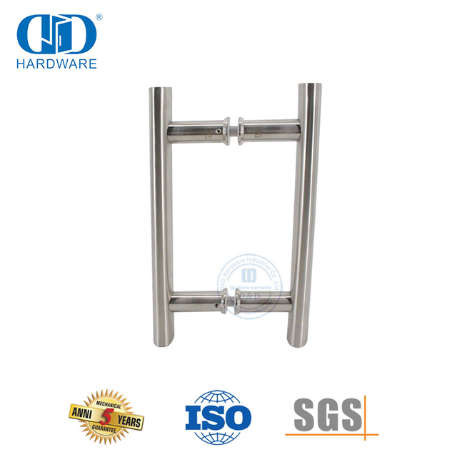 Hochwertiger H-förmiger Edelstahl-Zuggriff für Glasschiebetüren-DDPH001-A Φ25-SSS