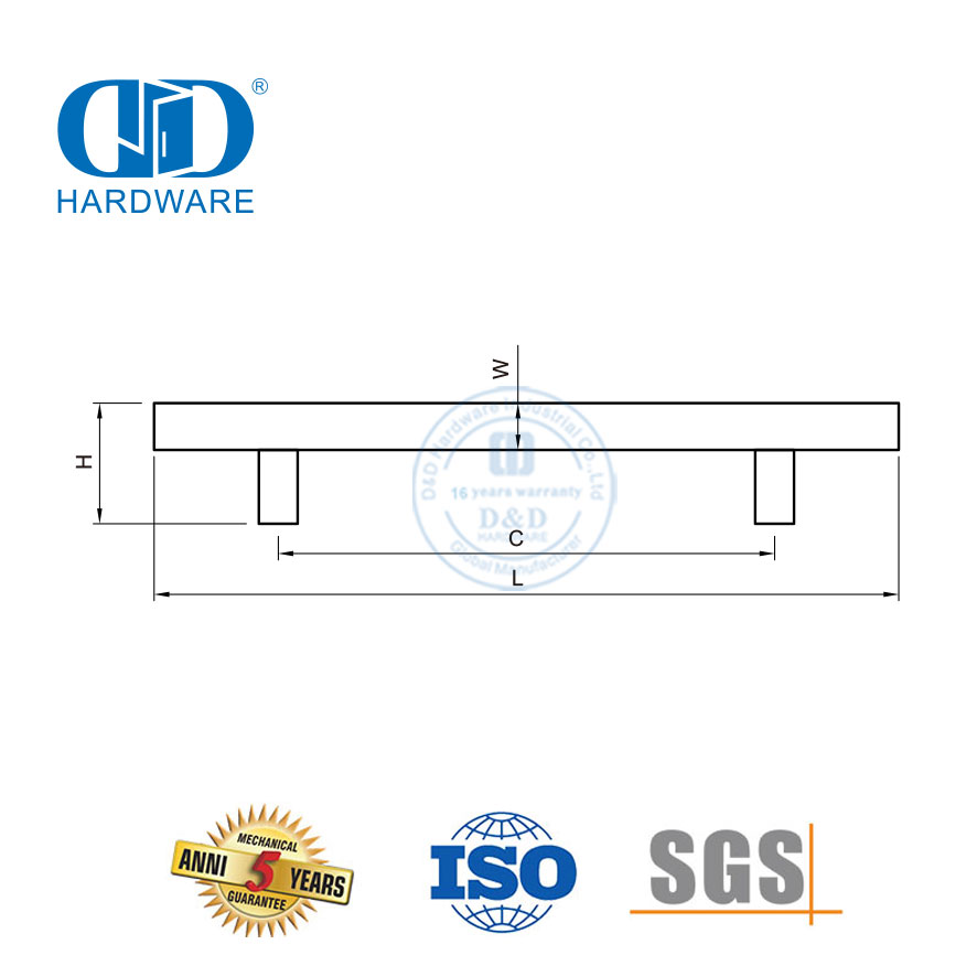 Klassischer Zinklegierungs-Aluminiumschrank-Möbel-Schubladen-Zuggriff-Toilettentür-DDFH017