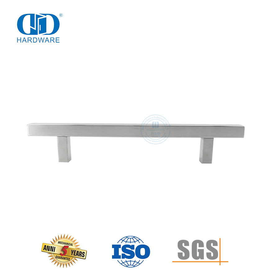 Kostengünstige Edelstahl-T-Bar-Möbelgriffe aus Metall für Glasduschtüren-DDPH033-SSS