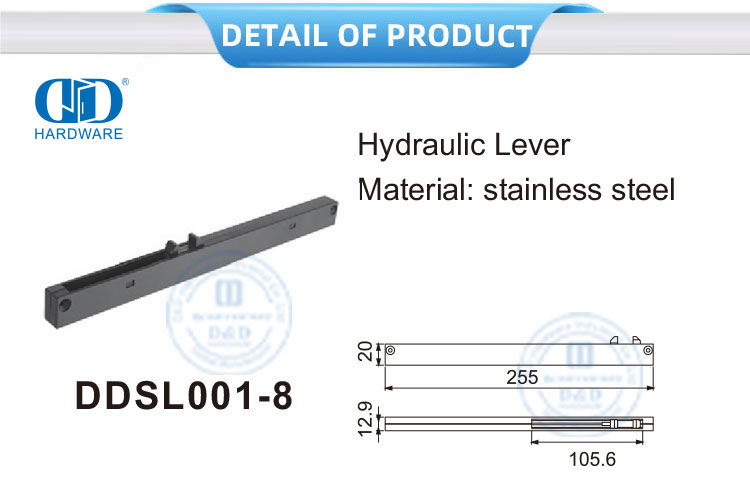 Edelstahl-Glaszubehör, Möbelbeschläge, Schiebedusche, hydraulischer Hebel-DDSL001-8