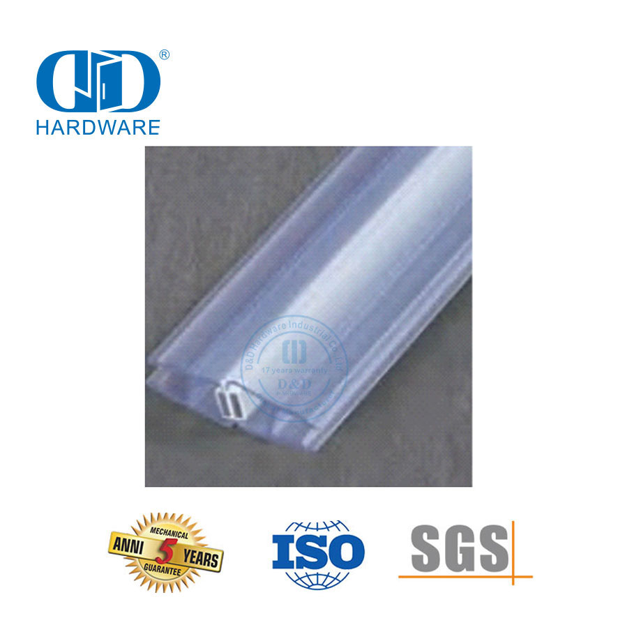 Magnetischer Dichtungsstreifen für Glastüren, wasserdichter PVC-Kunststoff-Dichtungsstreifen für Badezimmerbeschläge-DDWS001