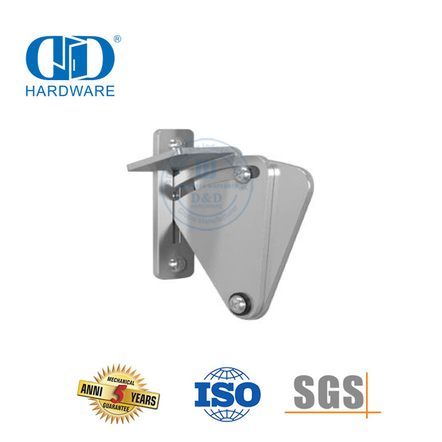 Silberne Edelstahl-Doppelkopf-Rollenschiebe-Scheunentor-Hardware, Schlossschutz, Scheunentor-Hardware, Bolzenriegelschloss-DDBD129