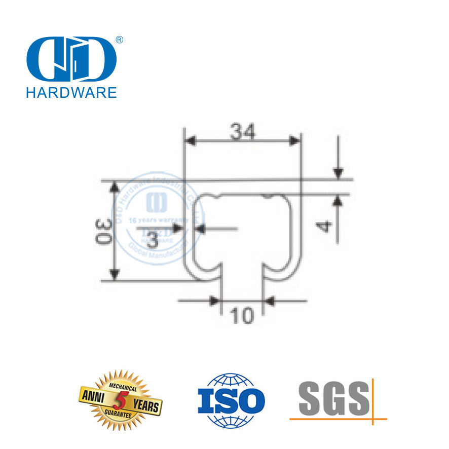Edelstahl-Aluminium-Schiebetüraufhänger, Badezimmer-Hardware, Möbelzubehör für Innenschiebetüren-DDGS140