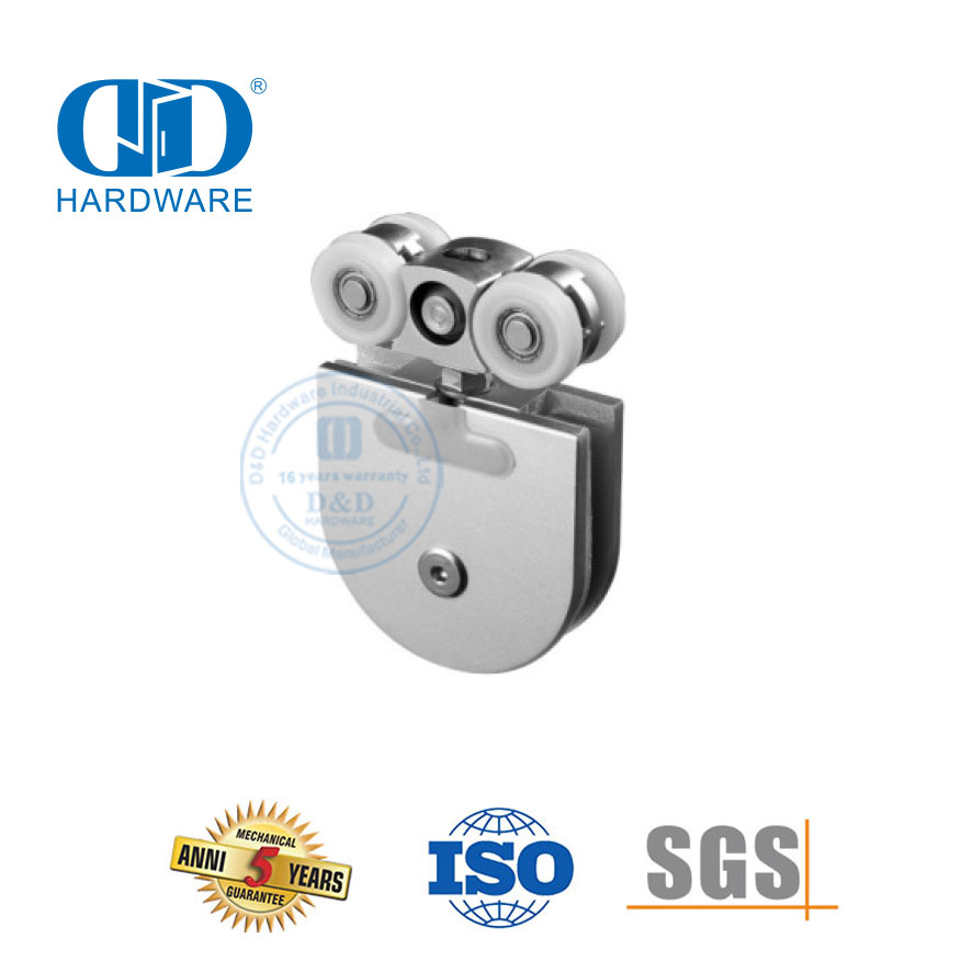 Türklemme aus Edelstahl, Eisen, Schiebetür, zum Aufhängen, Rolltür-Hardware, Glasbeschlag für Dusche, Badezimmer, DDGS136