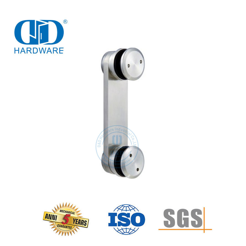 Horizontaler Glasverbinder aus Edelstahl, Möbelzubehör, Glastür-Drehgelenk-DDGP017