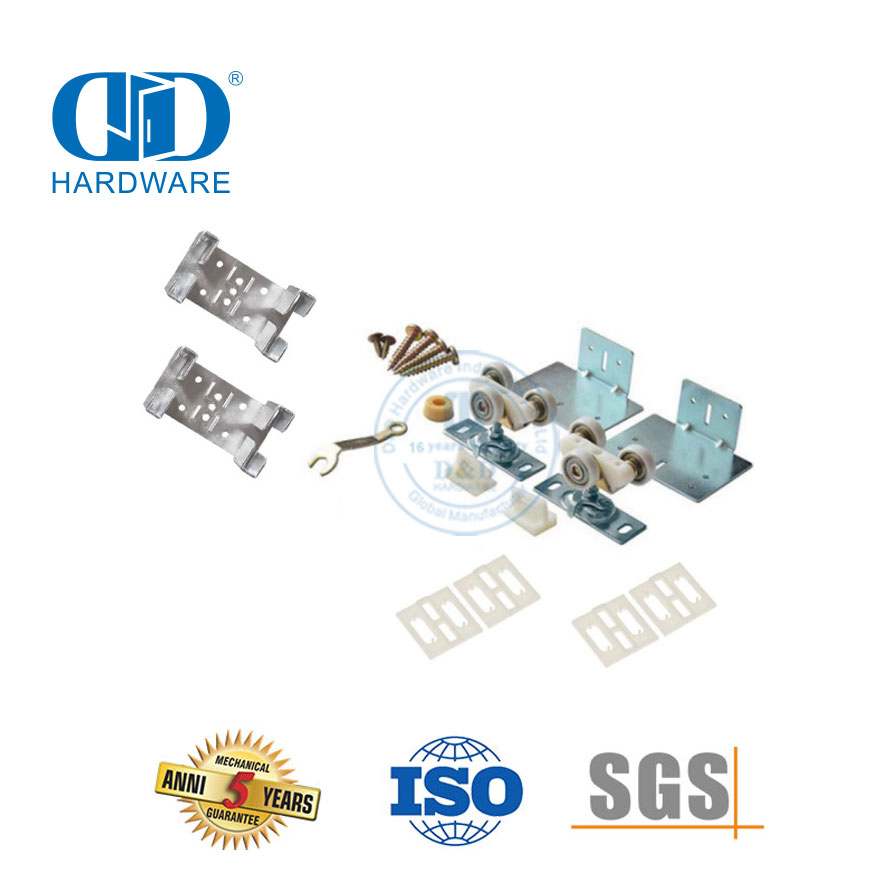 Bypass-Scheunentor-Hardware aus Edelstahl im modernen Stil, Scheunentor-Schiebetürschiene, Möbel-Hardware-DDBD069