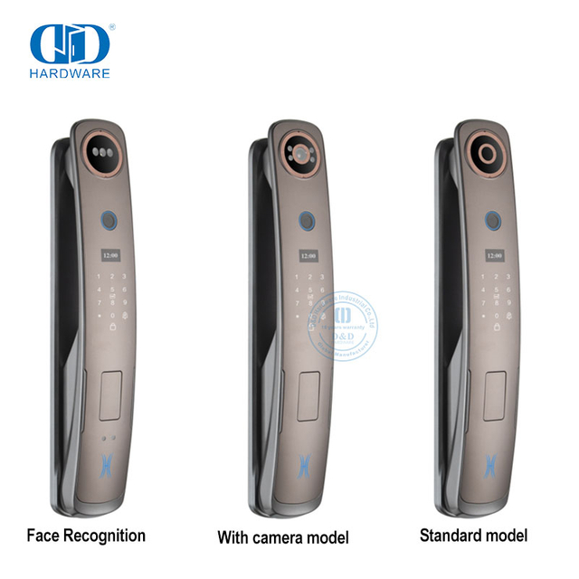 Hohe Qualität Home Security Digitales Passwort Fingerabdruckkarte Tuya Wifi Fernbedienung Smart Kamera Türschloss -DDEL001