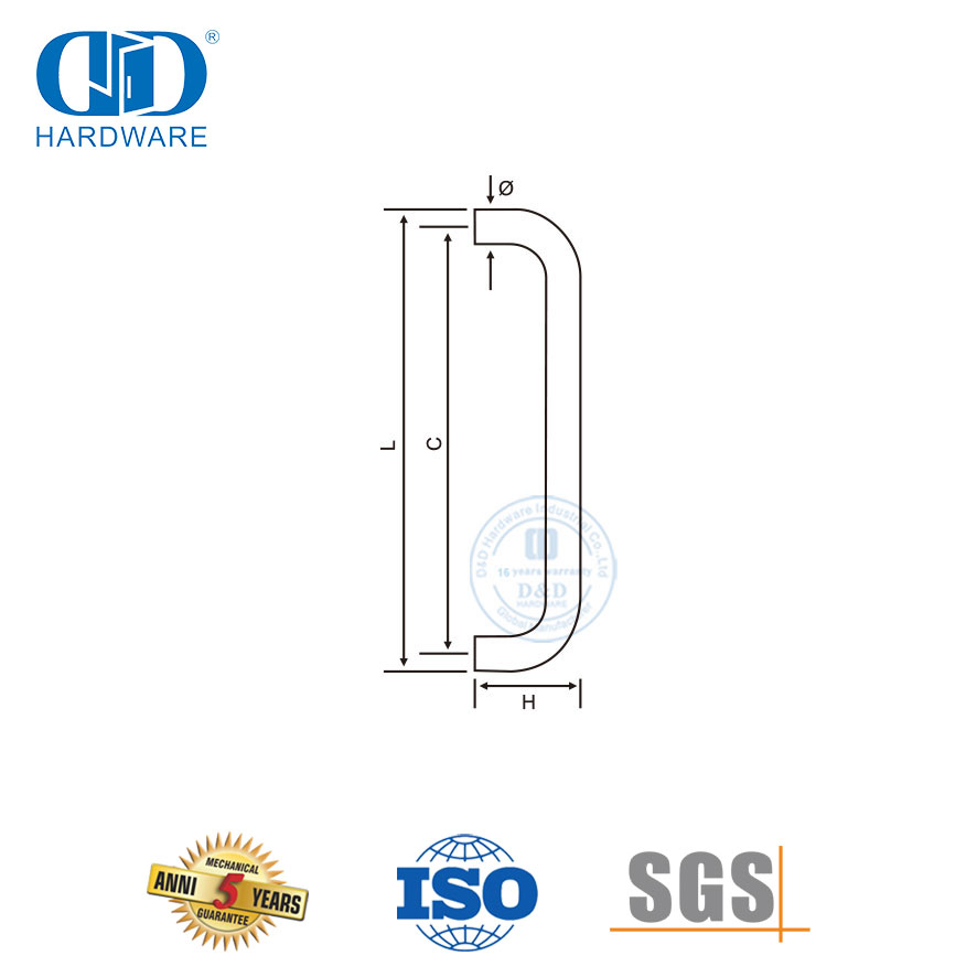 Neues Design Edelstahl Duschraum Badezimmer Glastürgriff-DDPH007-A-PSS