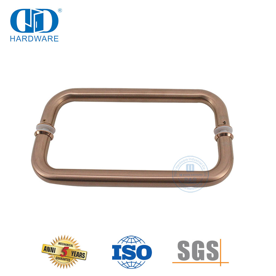 Runder röhrenförmiger Edelstahl-Duschglas-Türgriff-DDPH007-A-RG