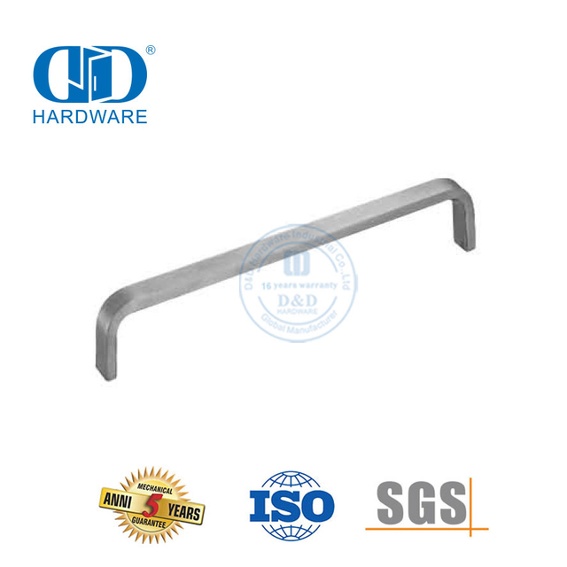 Türgriff-Pull-and-Flush-Hardware-Set, schwarz pulverbeschichtet, großer rustikaler Metall-Türgriff-DDFH024