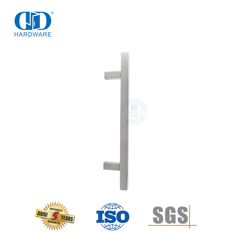 Kostengünstige Edelstahl-T-Bar-Möbelgriffe aus Metall für Glasduschtüren-DDPH033-SSS