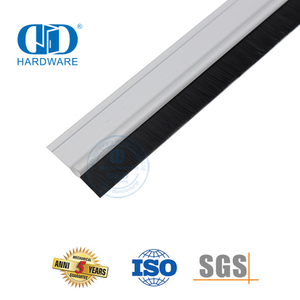 Anylon-Bürstendichtung, Aluminium-Träger, selbstklebend, automatisch, kaltluftsicher, Schiebetür-Sweep-Dichtung-DDBS004