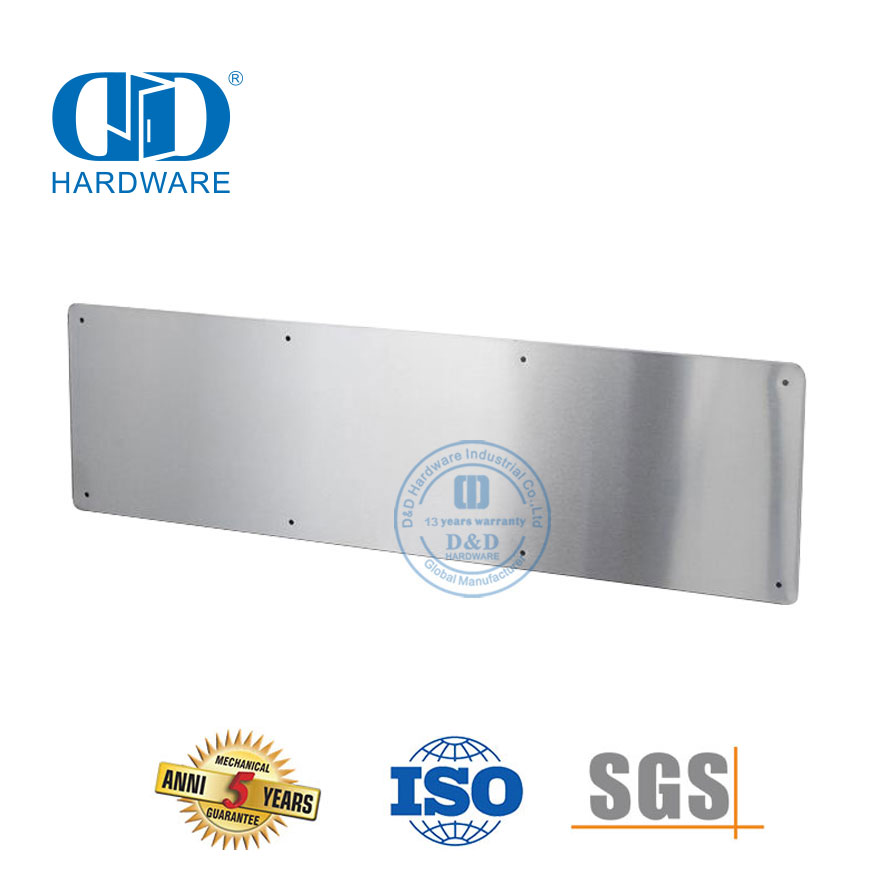 Hochwertiger Edelstahl, verschiedene Verwendungspositionen, schützende Unterseite, Innen- und Außentür-Kickplatte-DDKP001