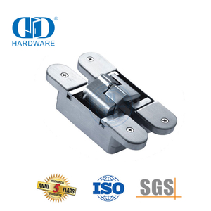 China Factory SUS304 Verdecktes, unsichtbares, dimensional verstellbares 180-Grad-Schwenk-Doppeltürscharnier-DDCH0012