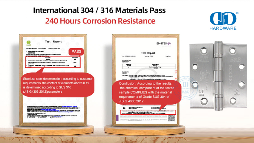 Türscharniere aus Edelstahl 316: Haltbarkeit, Korrosionsbeständigkeit und Ästhetik