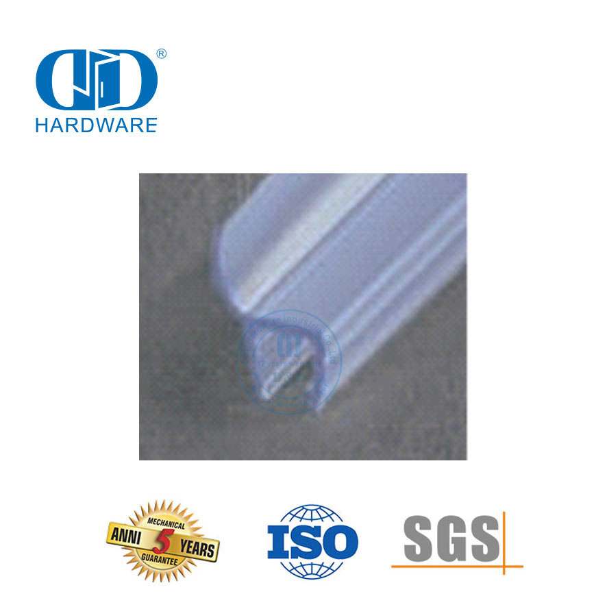 Gummi-Glastür-Dichtungsstreifen, wasserdichter PVC-Hotel-Glas-Duschtür-Dichtungsstreifen für 8–12 mm, DDWS007