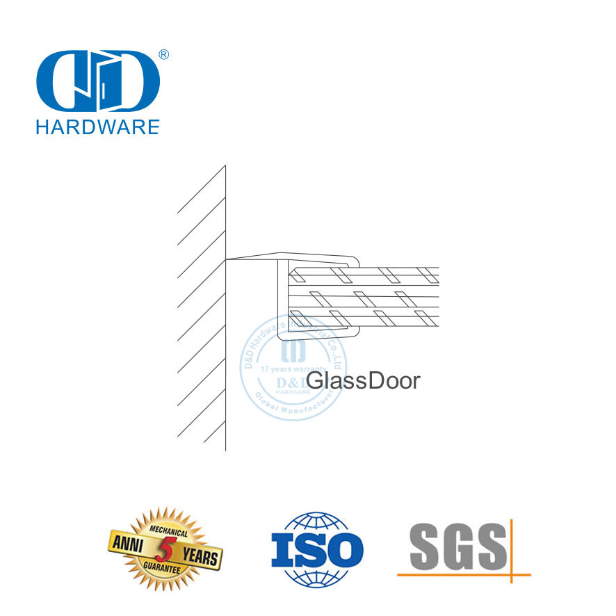PVC Wasserdichter Dichtungsstreifen Glastürzubehör Duschschiebetür Silikonkautschuk-Dichtungsstreifen-DDWS008