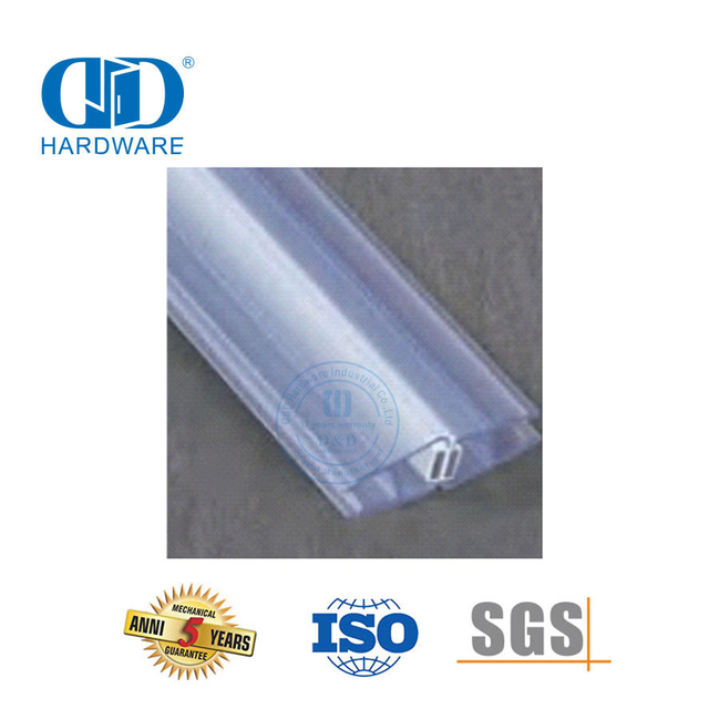 Magnetischer Dichtungsstreifen für Glastüren, wasserdichter PVC-Kunststoff-Dichtungsstreifen für Badezimmerbeschläge-DDWS001