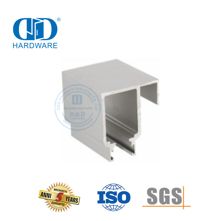 Hotel-Bürogebäude-Hardware Edelstahl-Eisen-Glas-Hardware-Schiebetürrohr für Badezimmer-DDGS144