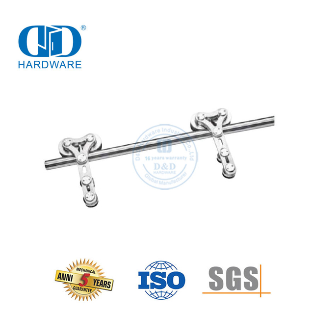 Edelstahl-Hausschrank-Doppeltür-Kits Schiebeglas-Scheunentor-Hardware Türzubehör-DDBD047